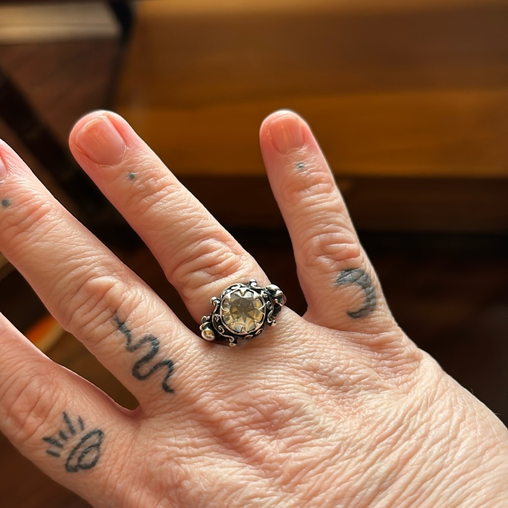 Bloodmilk Sterling Silver Clear Quartz Ring Size 8 unavailable on website.